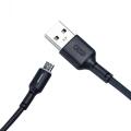 XO kabl USB - micro USB 1,0m, 3A, crni, NB112