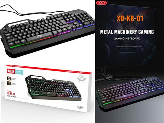 XO gaming tastatura KB-01 RGB, crna