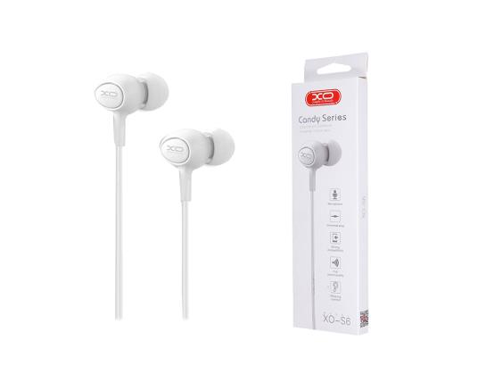 XO slušalice sa mikrofonom S6 (konektor 3,5mm) Bele