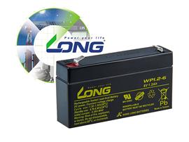 Long VRLA baterija, 6V, 1200mAh, WP1.2-6