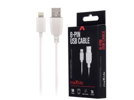 Maxlife kabl USB - Lightning 1,0m, 1A, beli