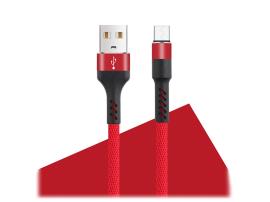 Maxlife kabl USB - micro USB, 1,0m, 2A, crveni za brzo punjenje