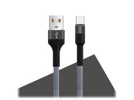 Maxlife kabl USB - micro USB 1,0m, 2A, sivi, za brzo punjenje MXUC-01