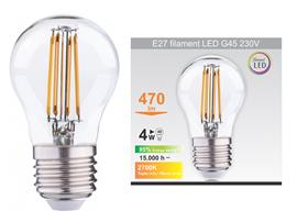 Mitea LED filament sijalica, G45, 4W, E27, 2700K
