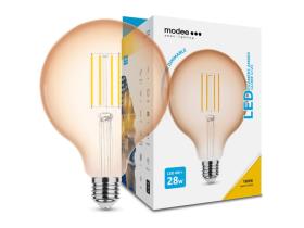 Modee Lighting LED sijalica filament Amber globe G125 4W E27 320° 1800K (300 lumena) dimabilna