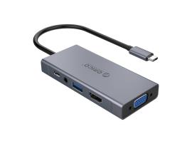 Orico 5-in-1 HUB adapter HDMI 4K+USB 3.0+VGA+AUX + USB-C PD 60W