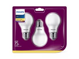 Philips LED sijalica, 75W, E27, WW,  3/1