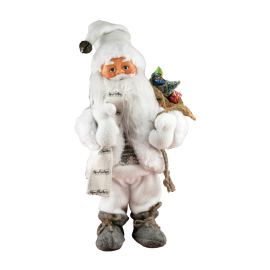 Ukrasni beli plešući Deda Mraz, 30cm