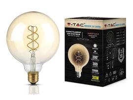 V-Tac LED sijalica Filament 5W, G125, E27, 2200K