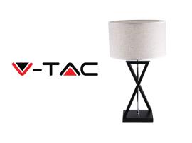 V-tac stona lampa, Ivory + Black, E27