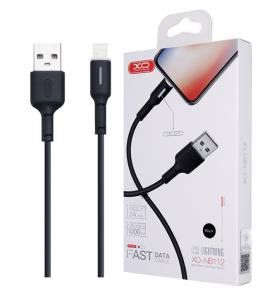 XO kabl USB - Lightning 1,0 m 3A, crni, NB112