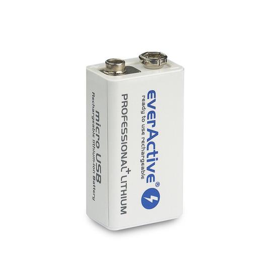 EverActive baterija Li-ion 6F22/9V, 550 mAh + micro USB