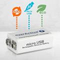 EverActive baterija Li-ion 6F22/9V, 550 mAh + micro USB