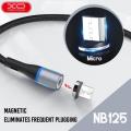 XO kabl magnetni NB125 USB - micro USB 1,0 m 2A crni